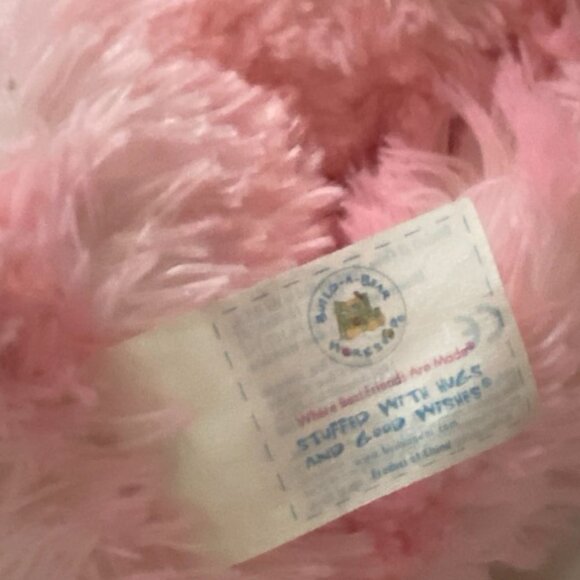 Build-A-Bear Pink Plush Bear W/ White Wedding Dress-17 in-GUC - Picture 6 of 7